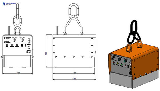 Plates Handling Electro Steel Magnetic Lifter 500kg AC 380V Voltage